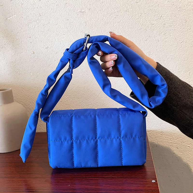 Women's Small Nylon Solid Color Fashion Square Zipper Underarm Bag