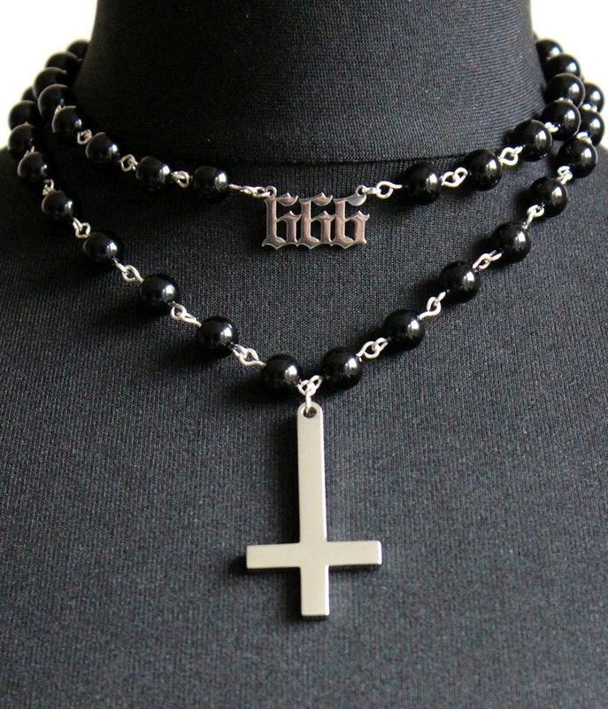 Gothic Cross Alloy Plating Unisex Necklace
