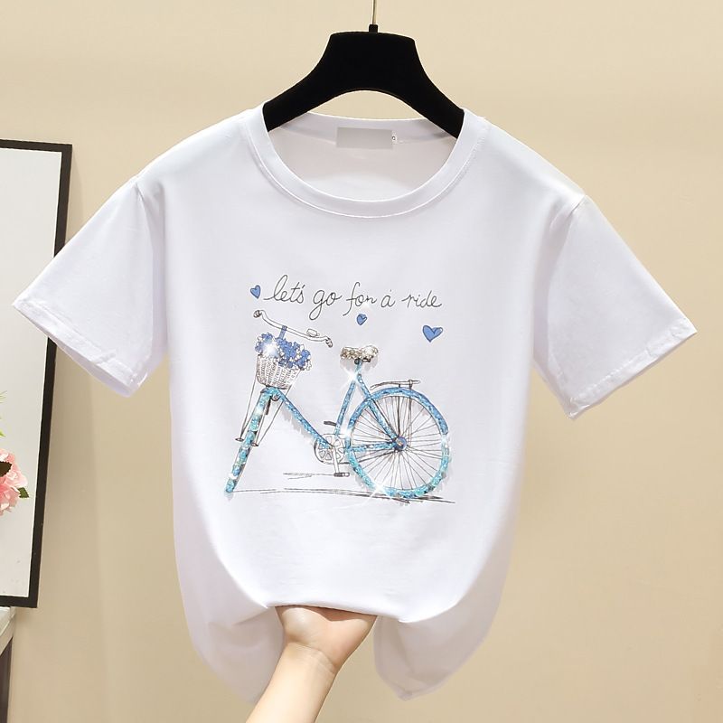 T-shirts À Manches Courtes Pour Femmes Imprimant L'impression De Mode Décontractée