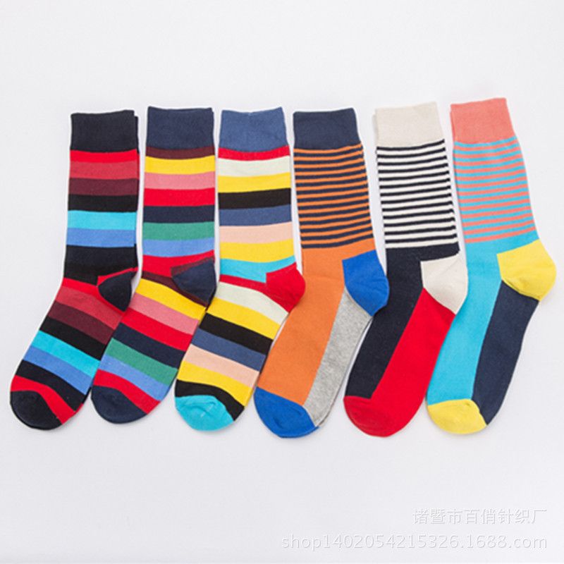 Unisex Fashion Stripe Cotton Jacquard Ankle Socks