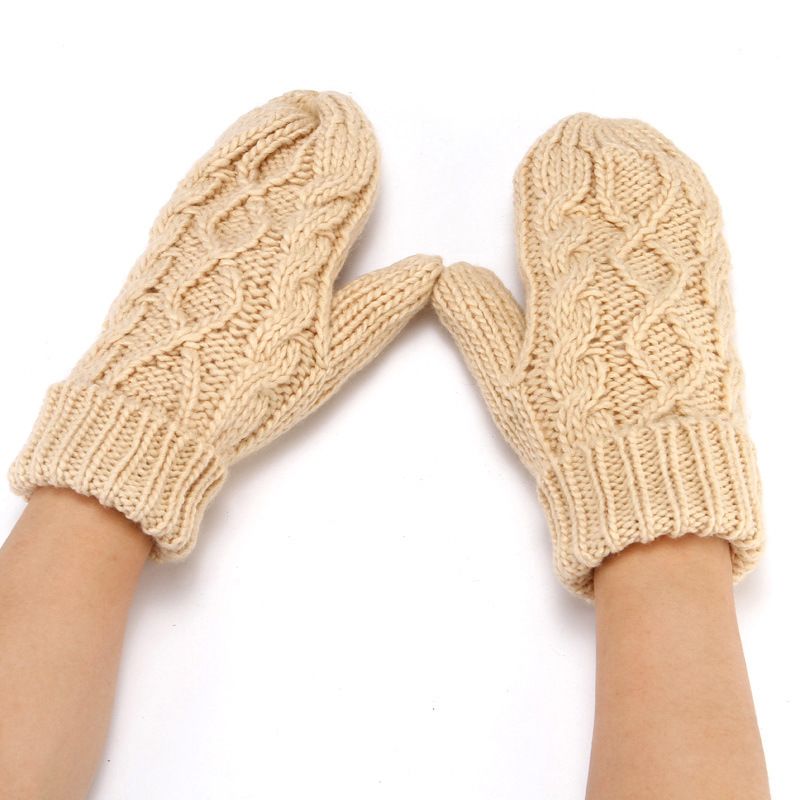 Women's Fashion Solid Color Polyacrylonitrile Fiber Gloves 1 Pair