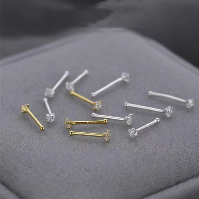 Simple Style Geometric Sterling Silver Plating Ear Studs 1 Pair