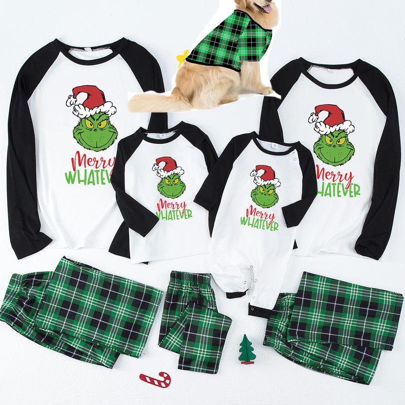Casual Cartoon Letter Cotton Printing Pants Sets Family Matching Outfits