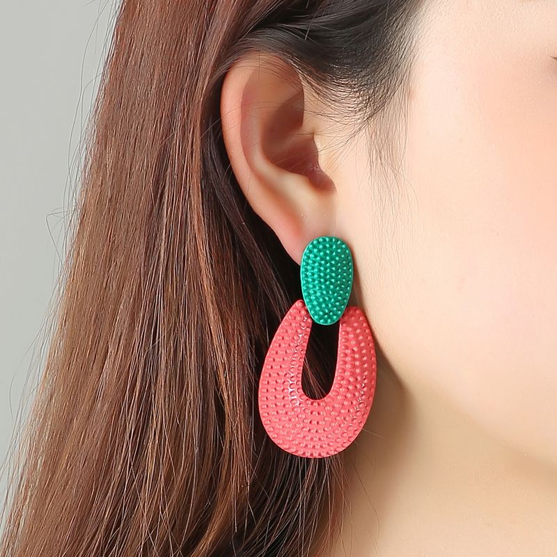 Fashion Color Block Alloy Women's Drop Earrings 1 Pair