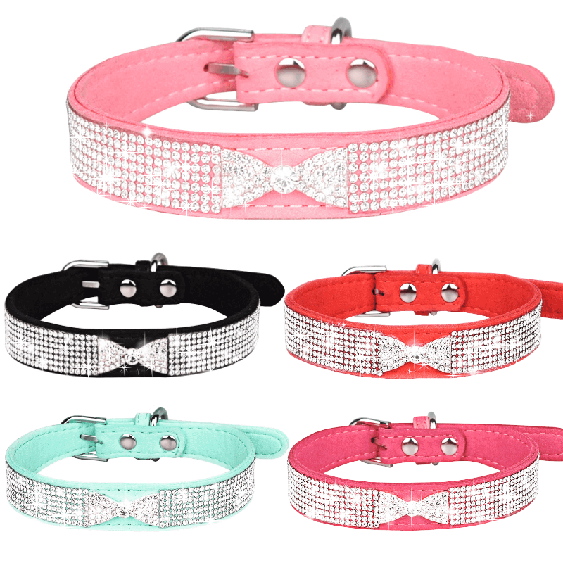 Fashion Synthetic Fibre Butterfly Rhinestone Pet Collar 1 Piece
