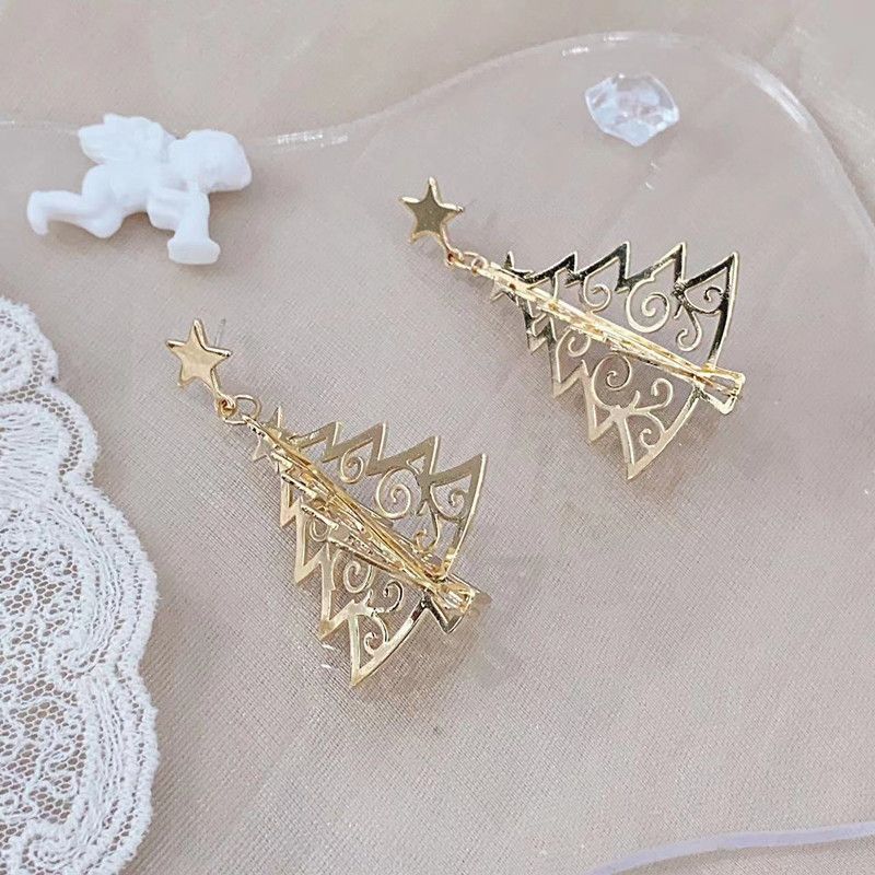 Fashion Christmas Tree Metal Plating Women's Drop Earrings 1 Pair