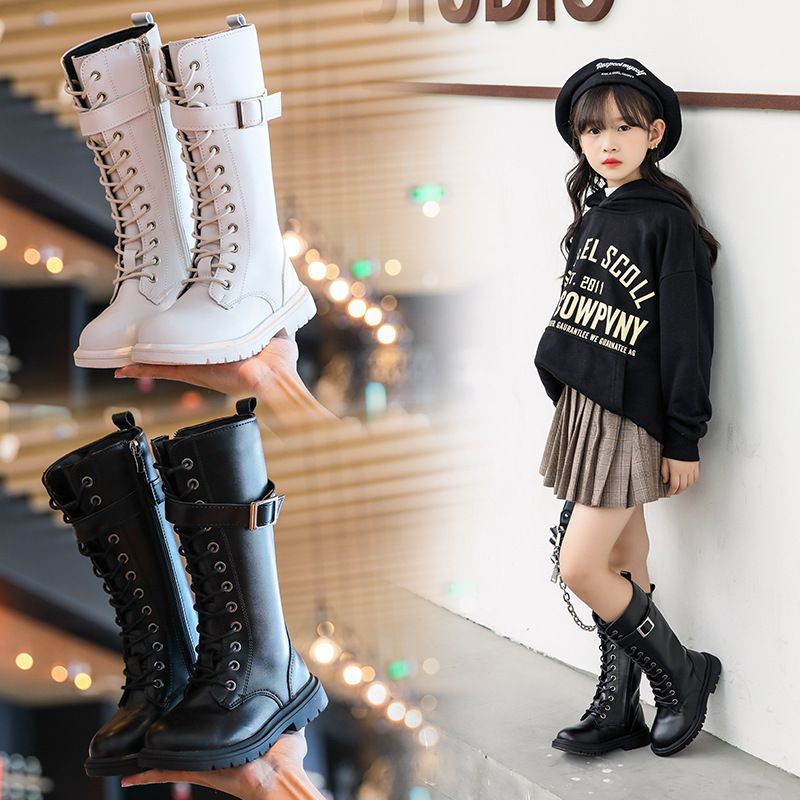Unisex Casual Solid Color Round Toe Riding Boots
