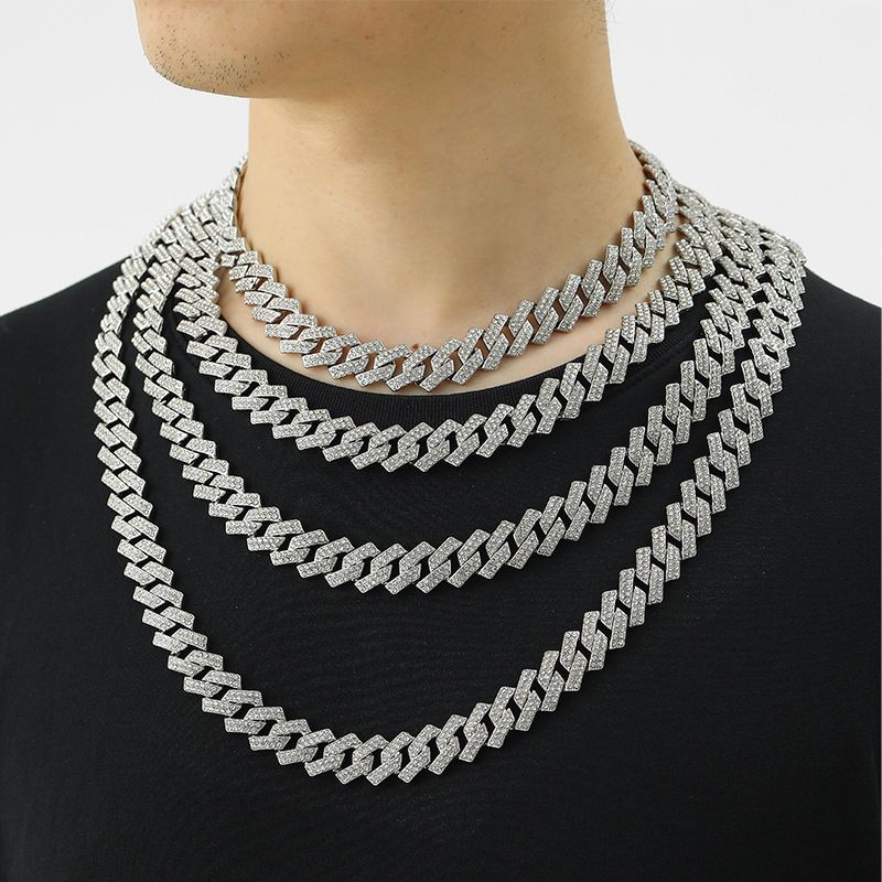 Hip Hop Geométrico Aleación Embutido Diamantes De Imitación Unisexo Collar