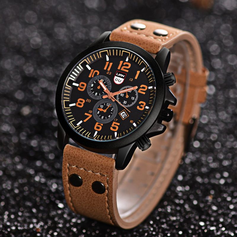 Fashion Geometric Buckle Quartz Men's Watches