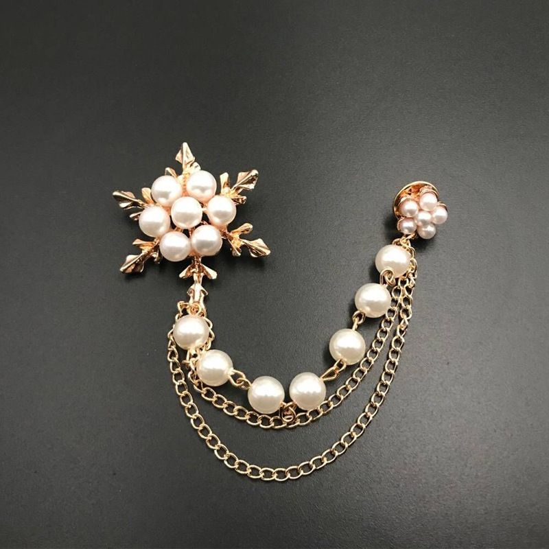 Moda Flor Aleación Enchapado Perlas Artificiales Mujeres Broches