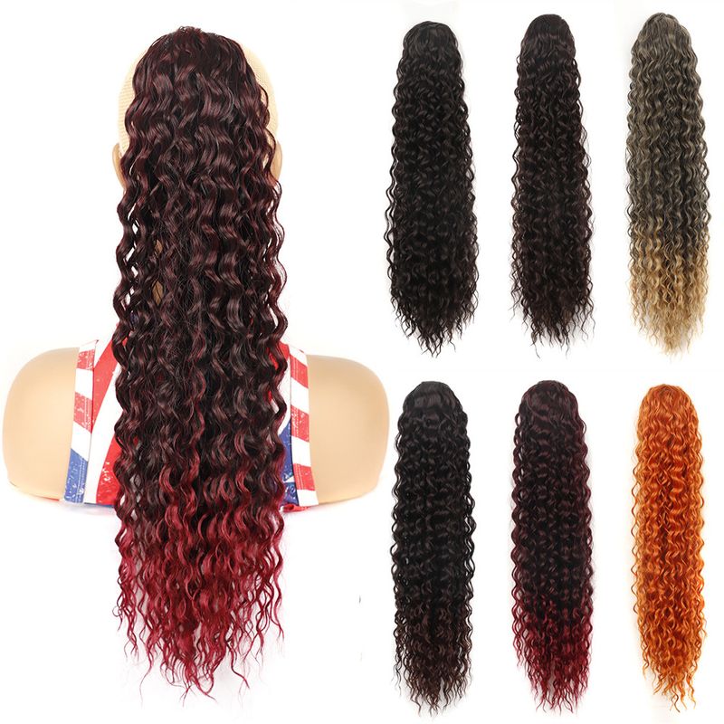 Women's Simple Style Holiday High Temperature Wire Long Curly Hair Wigs