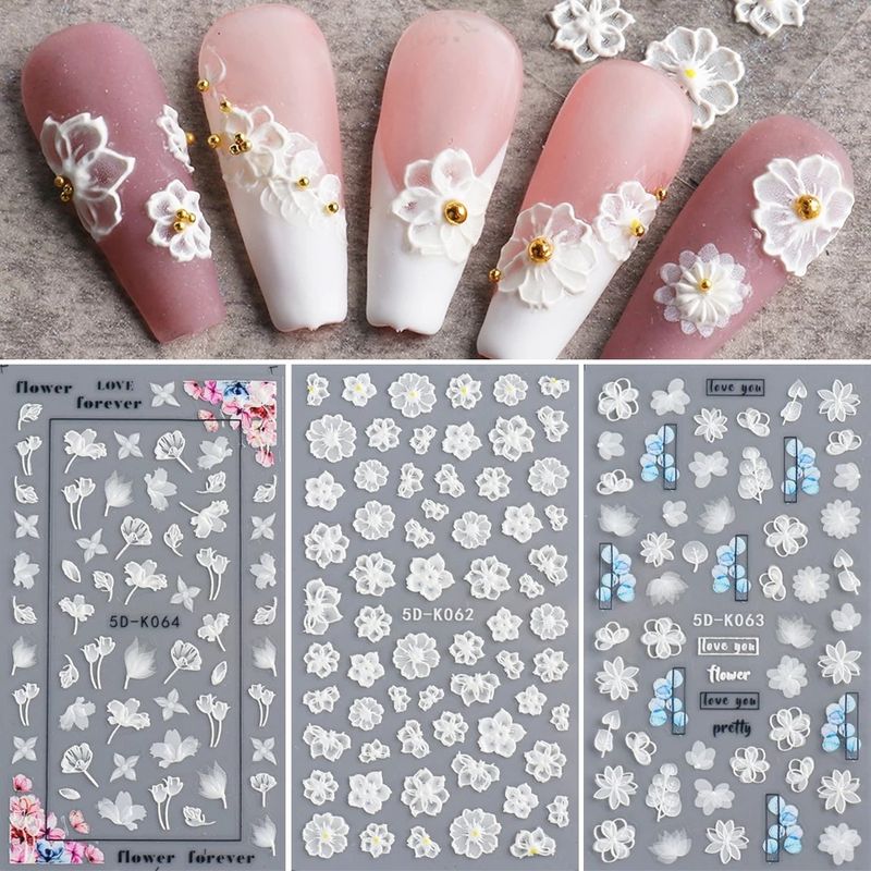 Fashion Geometric Arylic Nail Patches 1 Set