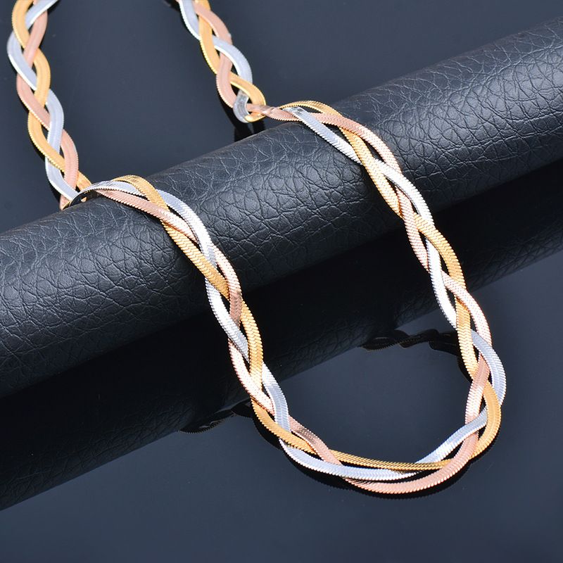Simple Style Solid Color Titanium Steel Plating Necklace 1 Piece
