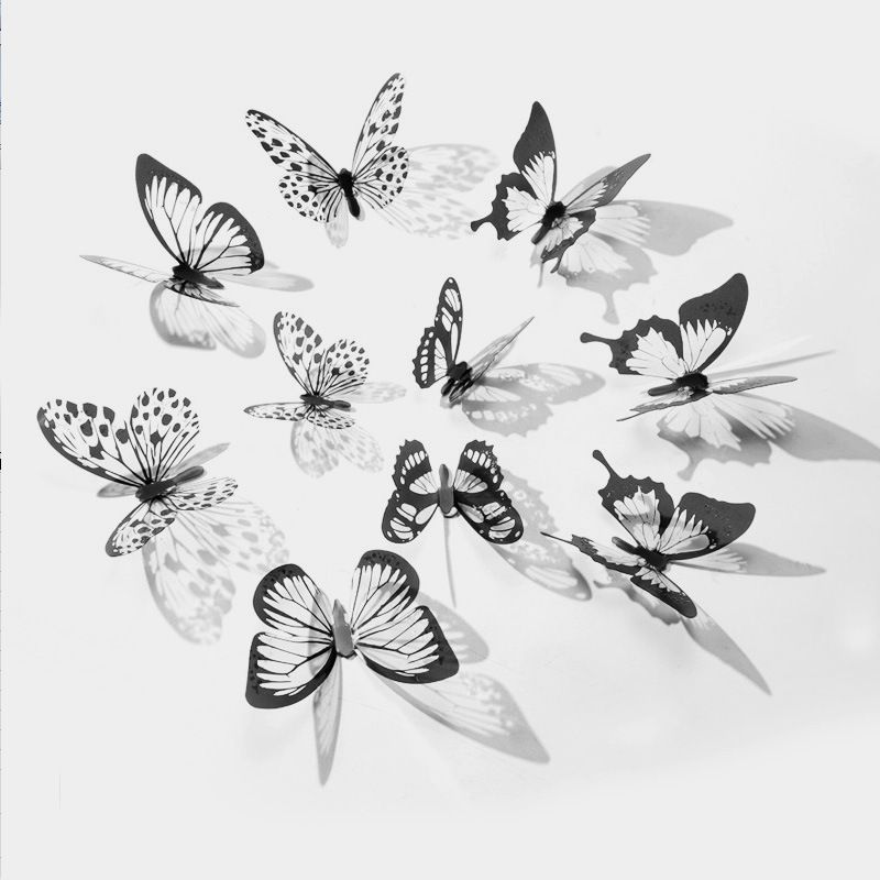 Retro Schmetterling Kunststoff Wandaufkleber