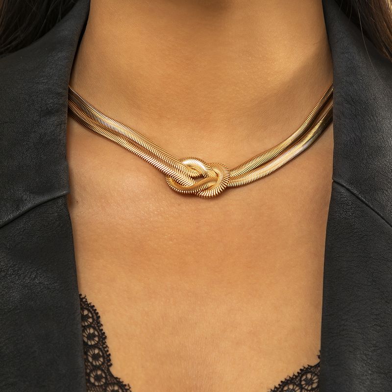 Großhandel Schmuck Mode Geometrisch Eisen Überzug Halskette