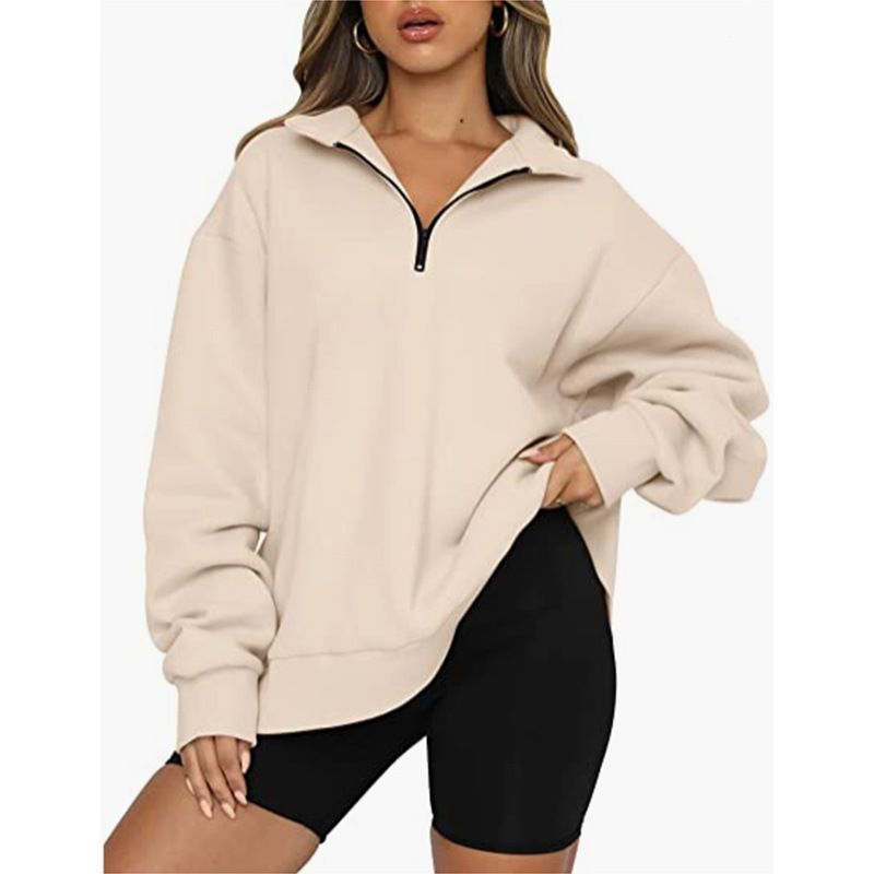 Women's Hoodie Long Sleeve Hoodies & Sweatshirts Zipper Casual Solid Color
