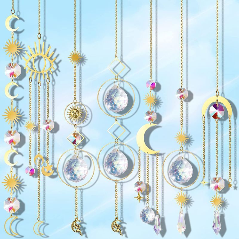 Fashion Moon Crystal Suncatcher Artificial Decorations