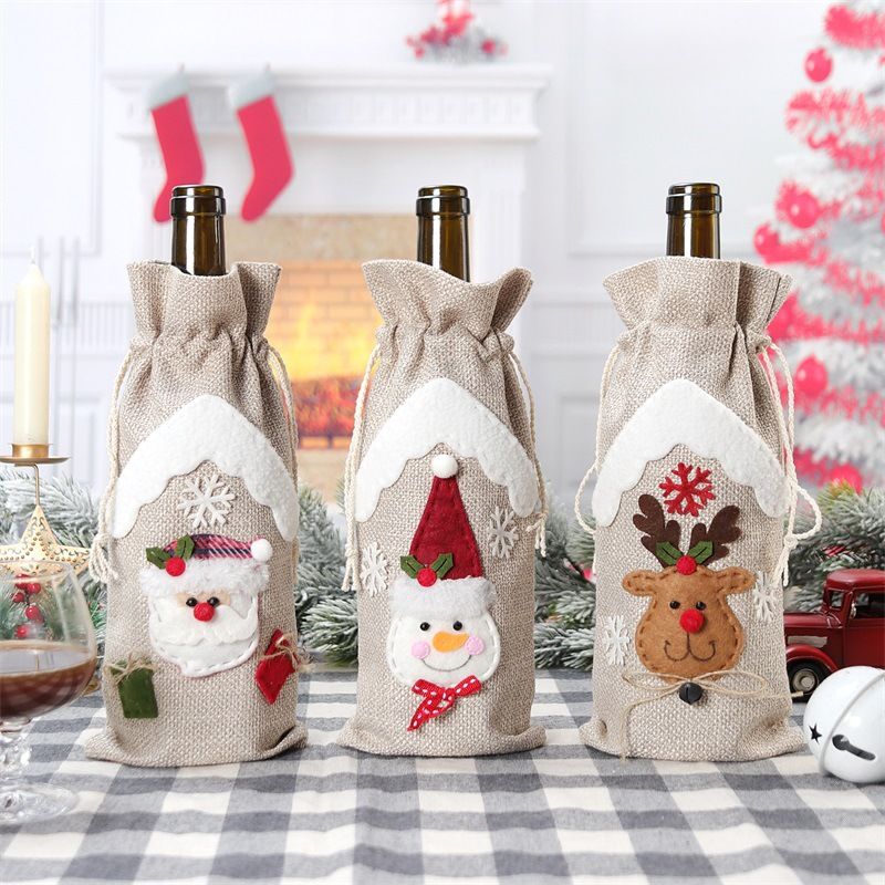 Christmas Fashion Snowman Elk Cloth Party Decorative Props 1 Piece