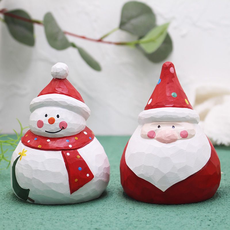 Christmas Cute Snowman Wood Party Decorative Props 1 Piece