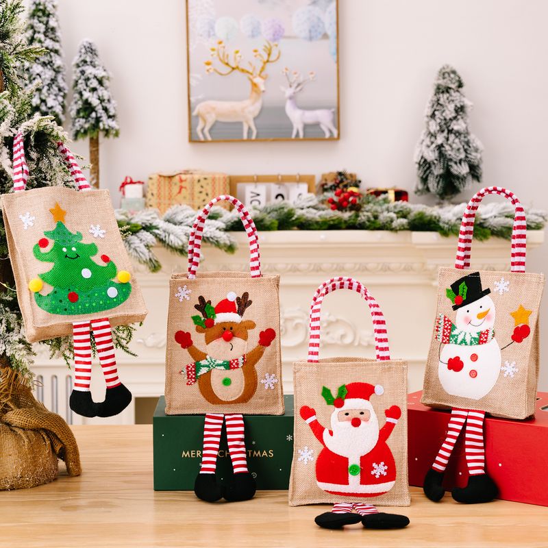 Christmas Cartoon Style Christmas Tree Snowman Cloth Party Gift Wrapping Supplies 1 Piece