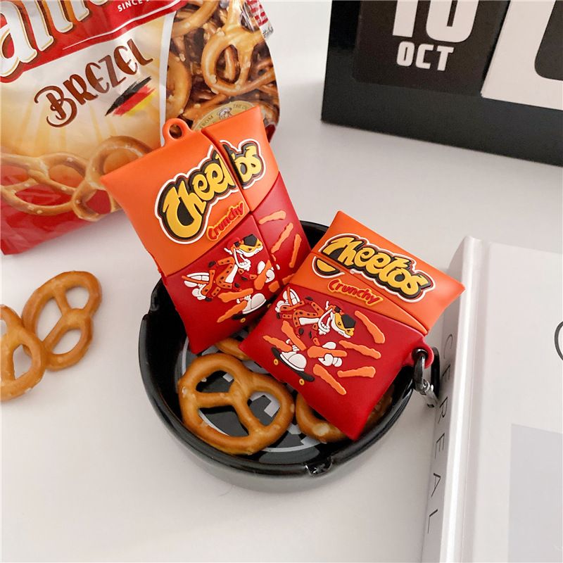 Fun French Fries Airpods Pro Protective Case Wireless Bluetooth Apple 1/2/3 Generation Earphone Sleeves Silicone Fashion Applicable