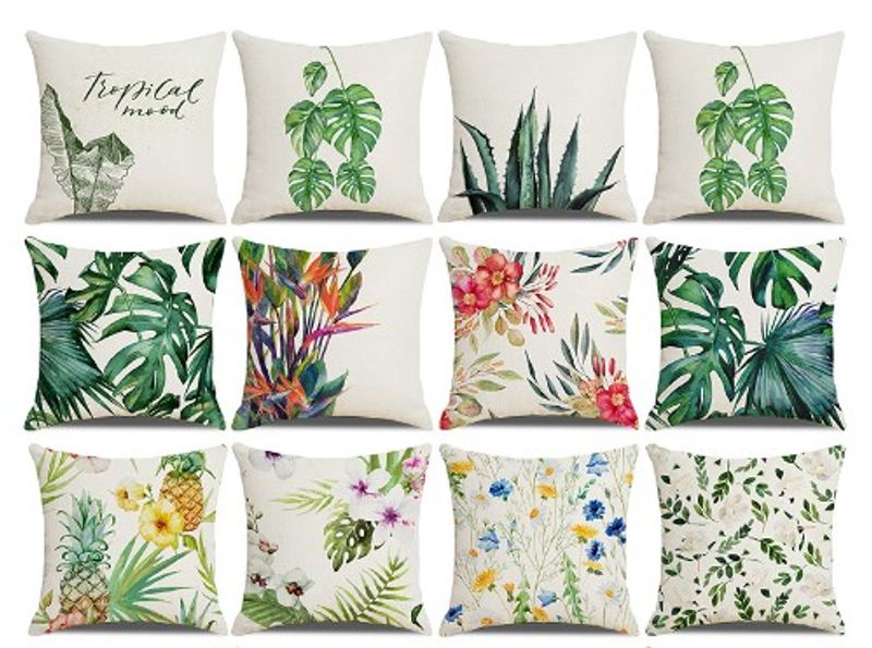 Fashion Plant Linen Pillow Cases