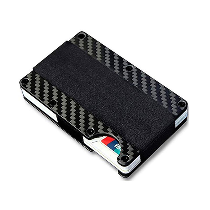 Carbon Faser Automatische Kassette Kreditkarte Tasche Ultra-dünne Visitenkarte Box