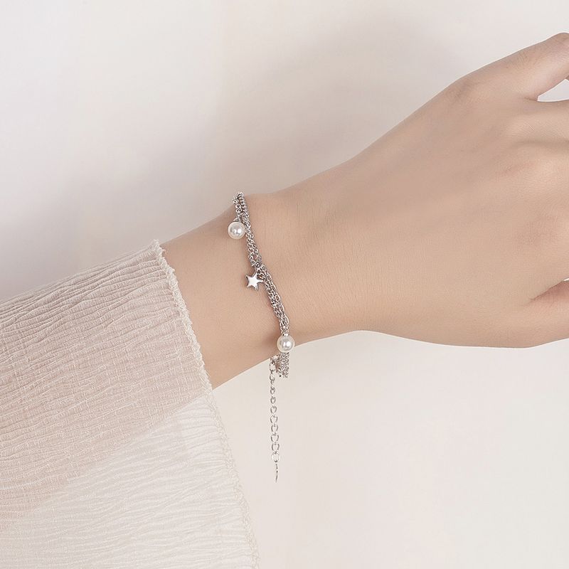 Dulce Estrella Perla Cobre Pulsera 1 Pieza