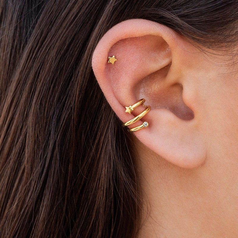 Fashion Star Alloy Zircon Women's Ear Clips 1 Pair