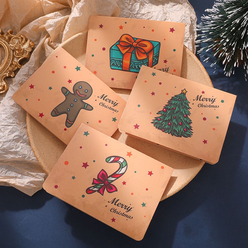 De Noël Rétro Creative Souhaitant Bénédictions Pliage Cartes De Voeux De Bande Dessinée Ensemble De 9