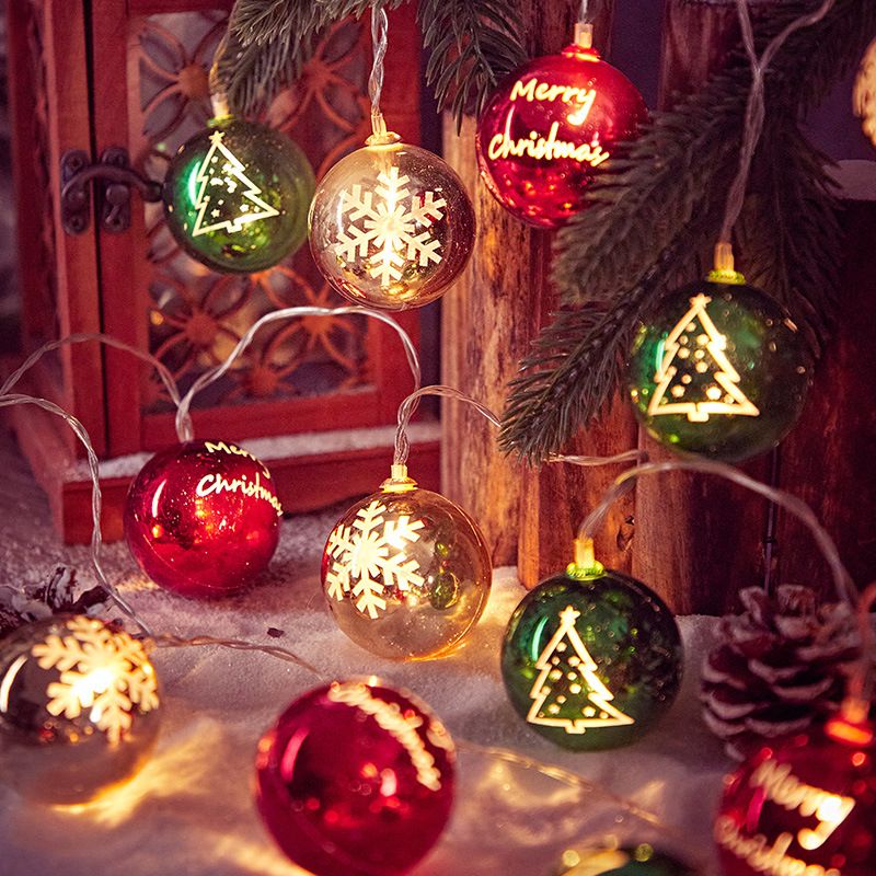 Christmas Fashion Christmas Tree Star Snowflake Plastic Copper Wire Party String Lights 1 Piece