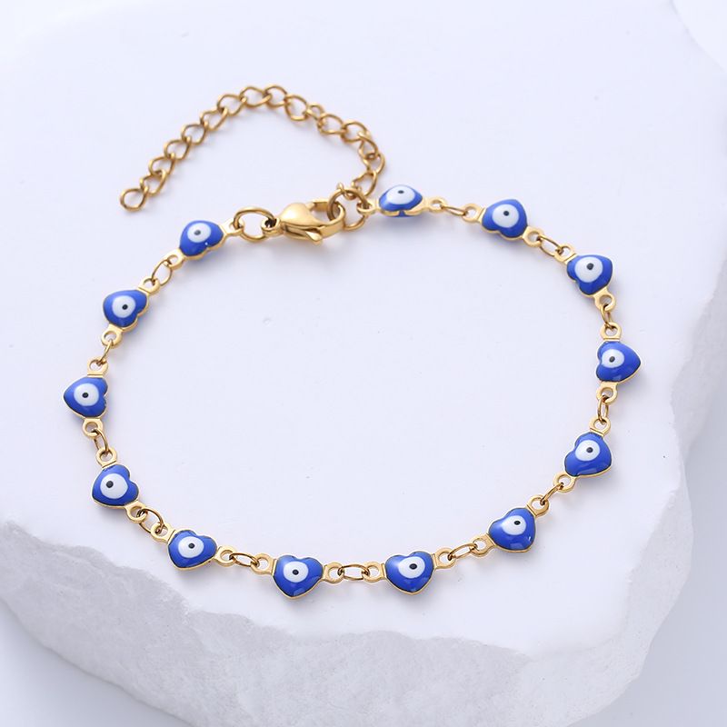 Moda Ojo Del Diablo Acero Titanio Epoxy Pulsera