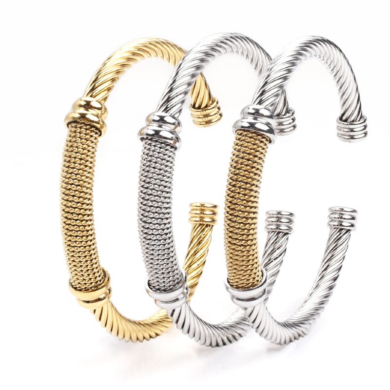 Fashion C Shape Stainless Steel Plating Bangle