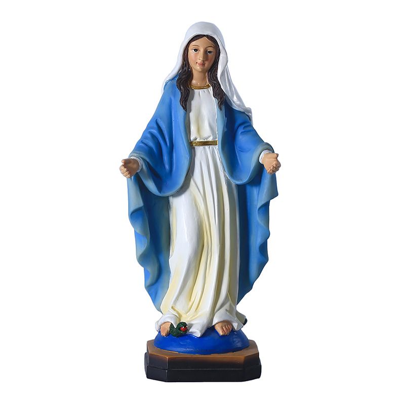 Retro Virgin Mary Statue Religious Indoor Table Decoration Resin Crafts
