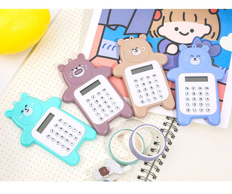 Cartoon Cute Bear Shaped Fashion Mini-portable Small Calculator
