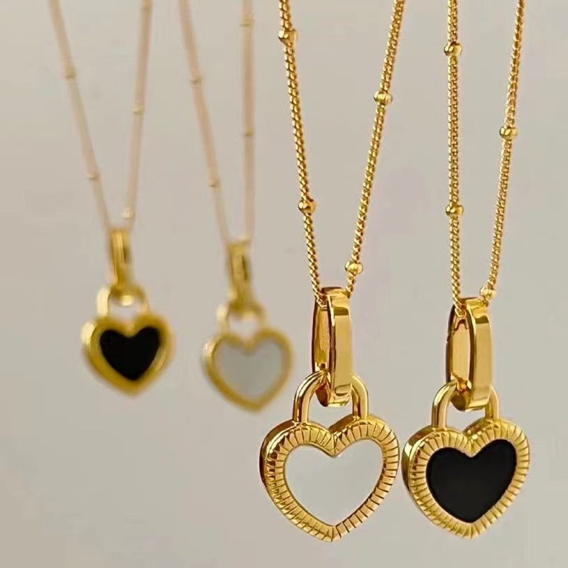 Fashion Heart Shape Alloy Plating Women's Pendant Necklace 1 Piece