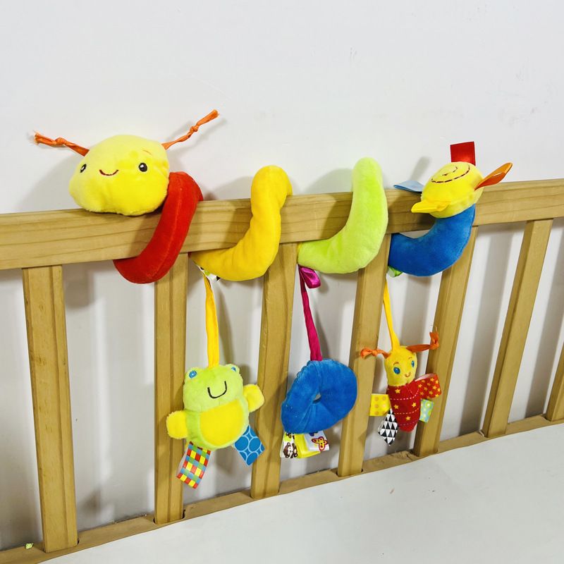 Baby Cartoon Colorful Bee Bed With Rattle Plush Toy