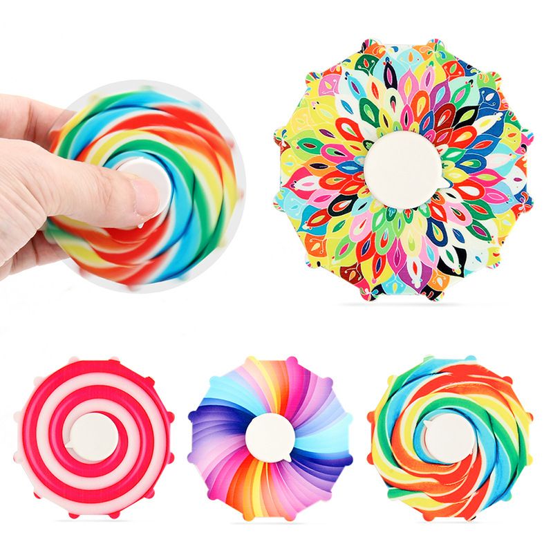Creative Fashion Double-sided Colorful Fidget Spinner Stress Relief Toy