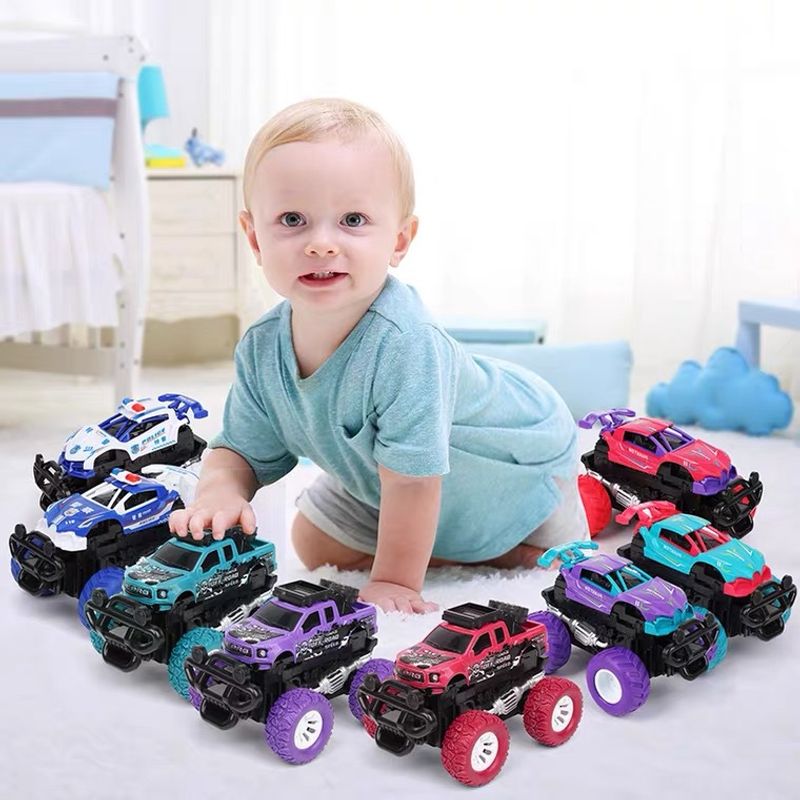 Inertia Pull Back Four-wheel Drive Deformation Increase Rotating Off-road Vehicle Children's Toys