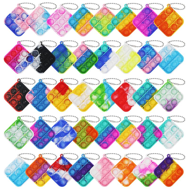 Fashion Square Silica Gel Unisex Bag Pendant Keychain 1 Piece