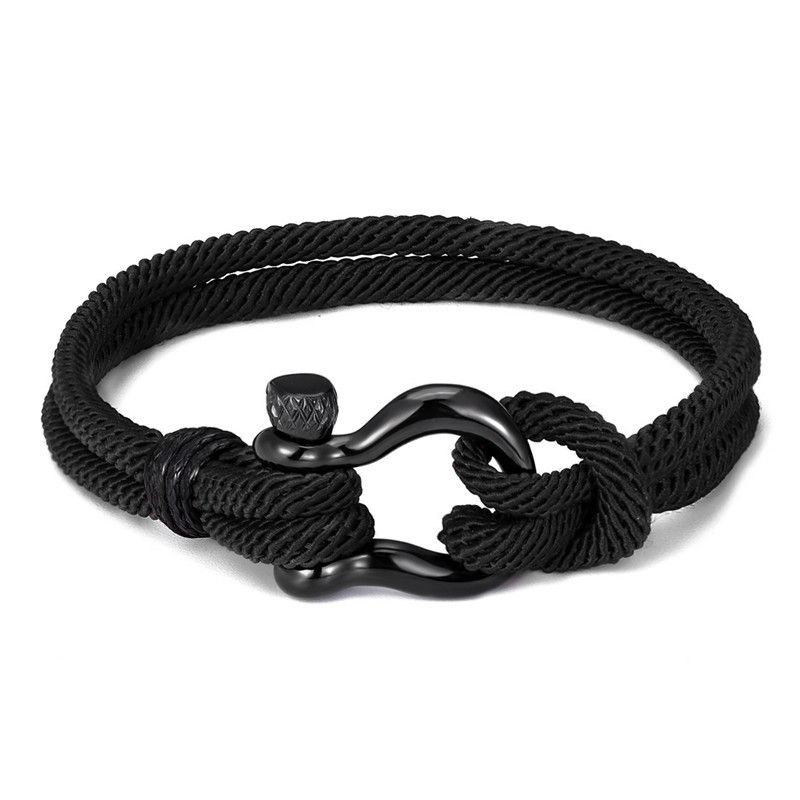 Moda Color Sólido Acero Inoxidable Trenza Hombres Pulsera