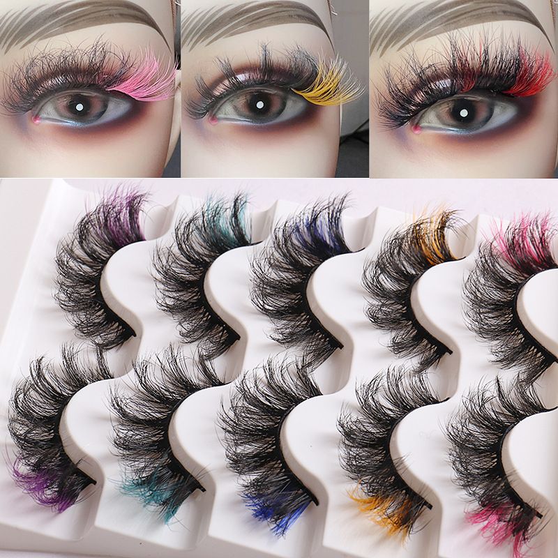Fashion Color Fried Mink Hair Planting Grafting Eyelashes Thick Curl Eyelash