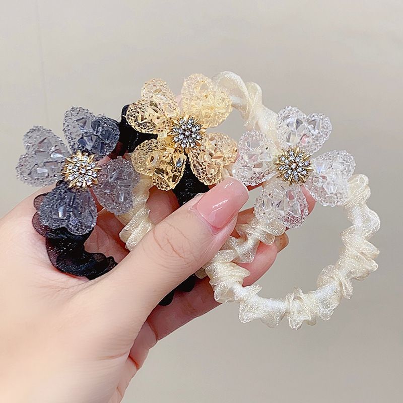 Sweet Flower Plastic Flowers Hair Tie 1 Piece