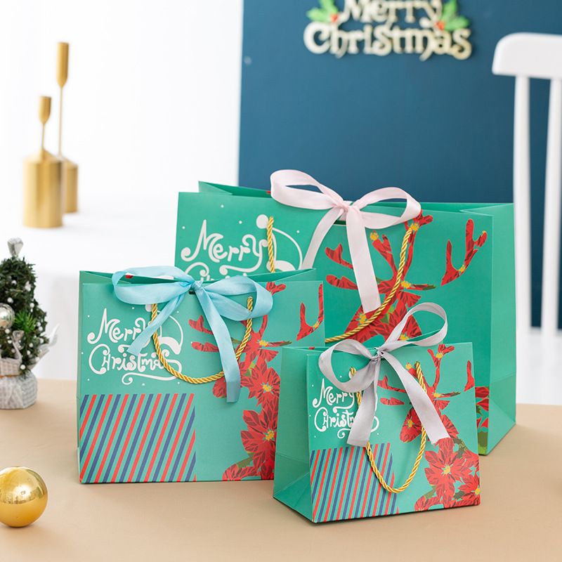Noël Mode Lettre Carte En Papier Fête Sacs Cadeaux