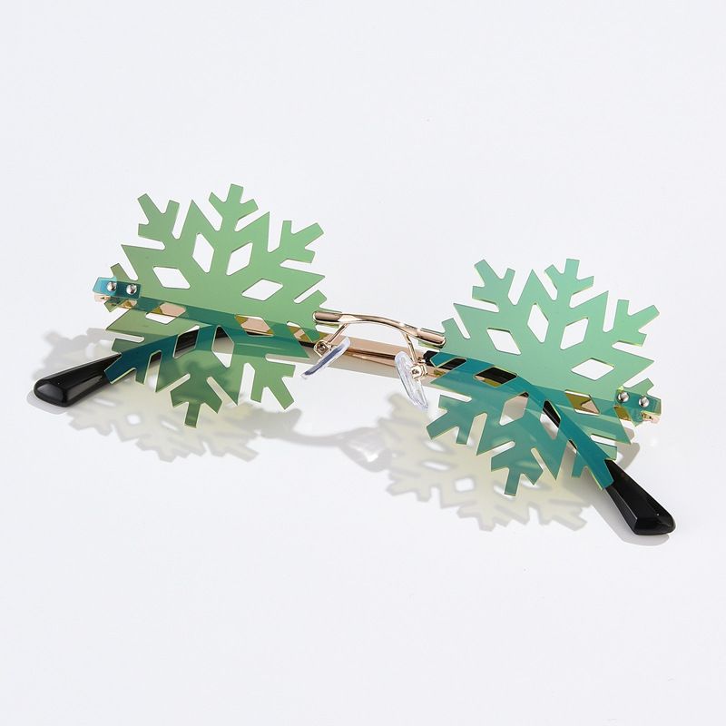 Fashion Snowflake Pc Polygon Frameless Women's Sunglasses