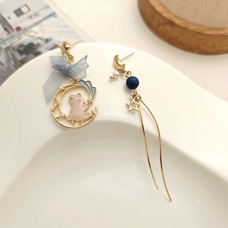 Fashion Animal Alloy Plating Pearl Women's Earrings 1 Pair