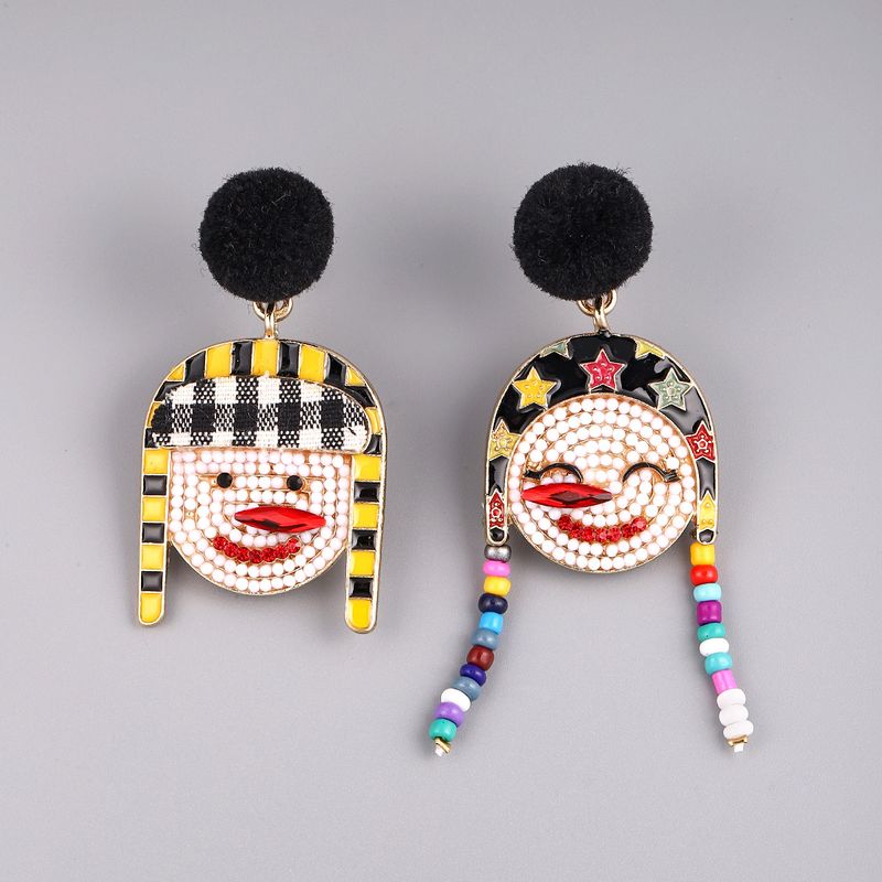Funny Clown Alloy Enamel Women's Drop Earrings