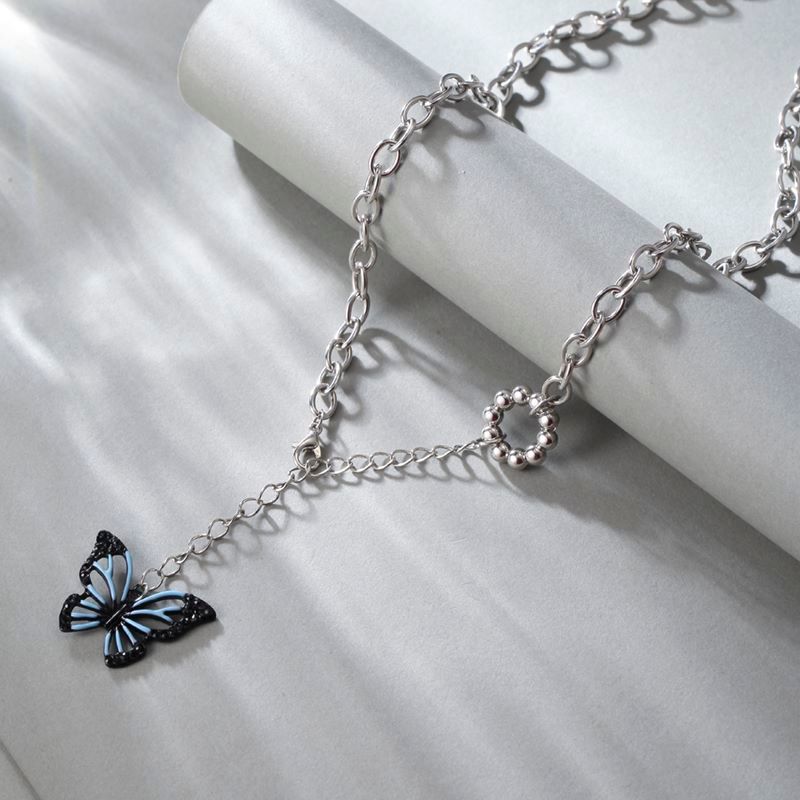 Mode Schmetterling Legierung Frau Halskette Mit Anhänger 1 Stück
