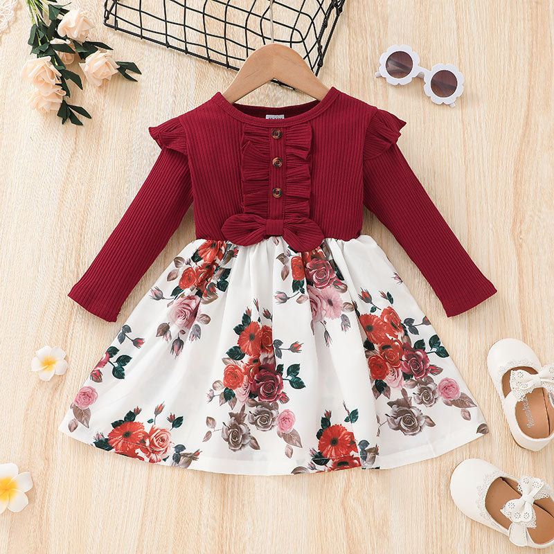 Girls Skirts Europe And America Autumn Long-sleeved Dress Children's Clothing
