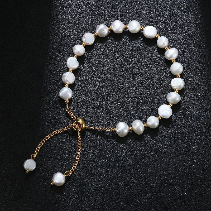 Basic Semicircle Pearl Handmade Bracelets 1 Piece